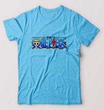 Load image into Gallery viewer, One Piece T-Shirt for Men-Light Blue-Ektarfa.online
