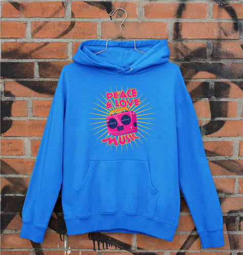 Psychedelic Music Peace Love Unisex Hoodie for Men/Women-Royal Blue-Ektarfa.online