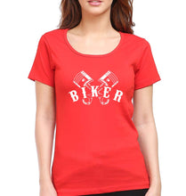 Load image into Gallery viewer, Biker T-Shirt for Women-Red-Ektarfa.online
