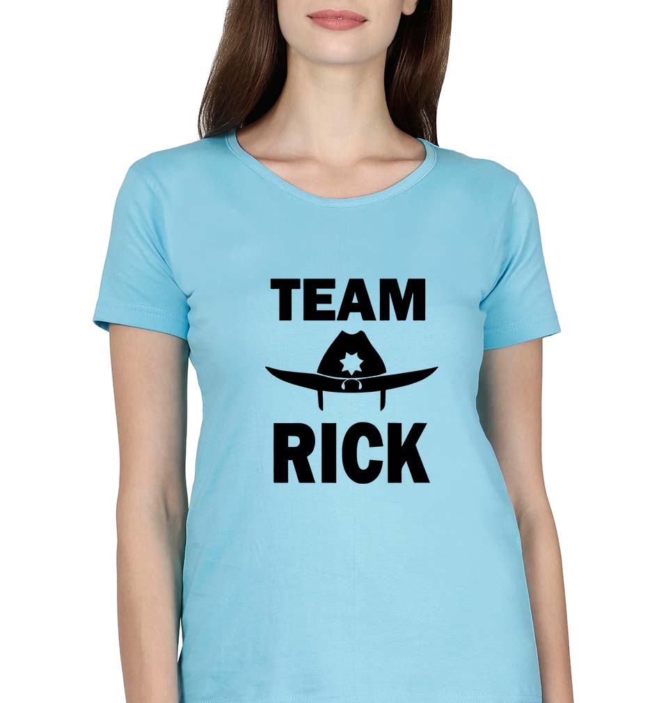 Team Rick T-Shirt for Women-SkyBlue-Ektarfa.online