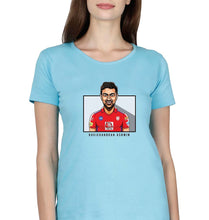 Load image into Gallery viewer, Ravichandran Ashwin T-Shirt for Women-Light Blue-Ektarfa.online
