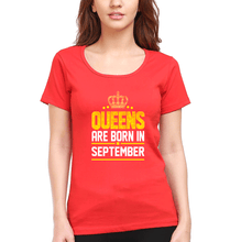 Load image into Gallery viewer, Queens Are Born In September T-Shirt for Women-Red-Ektarfa.online
