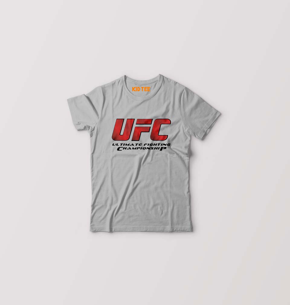 UFC Kids T-Shirt for Boy/Girl-Grey-Ektarfa.online