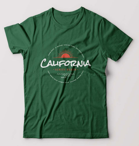 California T-Shirt for Men-Bottle Green-Ektarfa.online