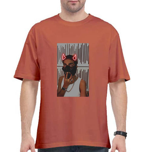 MC Stan Oversized T-Shirt for Men-Coral-Ektarfa.online