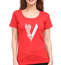 Load image into Gallery viewer, Vikings T-Shirt for Women-Red-Ektarfa.online
