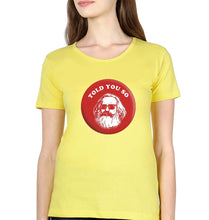 Load image into Gallery viewer, Karl Marx T-Shirt for Women-Yellow-Ektarfa.online
