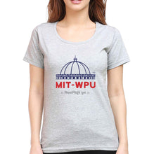 Load image into Gallery viewer, MIT World Peace University T-Shirt for Women-Grey Melange-Ektarfa.online
