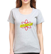 Load image into Gallery viewer, Sheldon Cooper Bazinga T-Shirt for Women-Grey Melange-Ektarfa.online
