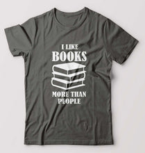 Load image into Gallery viewer, Like Books T-Shirt for Men-Charcoal-Ektarfa.online
