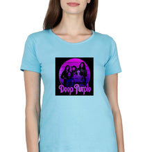Load image into Gallery viewer, Deep Purple T-Shirt for Women-Light Blue-Ektarfa.online
