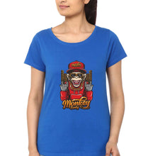 Load image into Gallery viewer, Hip Hop Monkey T-Shirt for Women-Royal Blue-Ektarfa.online
