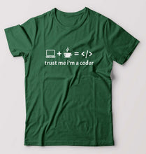 Load image into Gallery viewer, COder T-Shirt for Men-Bottle Green-Ektarfa.online
