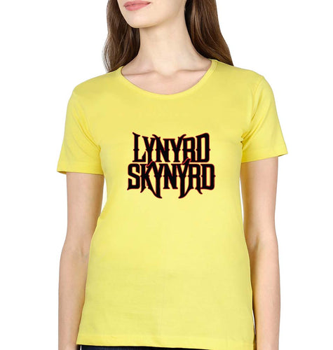 Lynyrd Skynyrd T-Shirt for Women-Yellow-Ektarfa.online