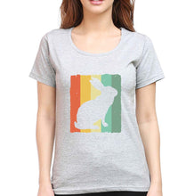 Load image into Gallery viewer, Rabbit Bunny T-Shirt for Women-Grey Melange-Ektarfa.online
