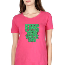 Load image into Gallery viewer, keep calm and vape on T-Shirt for Women-Pink-Ektarfa.online
