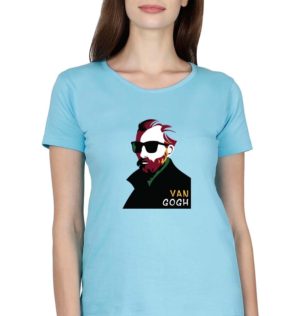Vincent van Gogh T-Shirt for Women-SkyBlue-Ektarfa.online