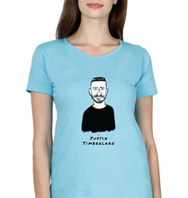 Load image into Gallery viewer, Justin Timberlake T-Shirt for Women-SkyBlue-Ektarfa.online
