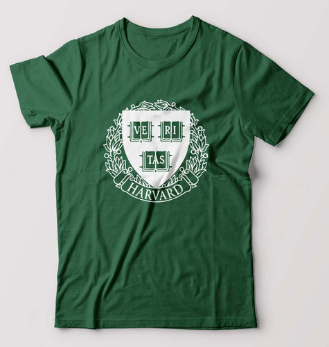 Harvard T-Shirt for Men-Bottle Green-Ektarfa.online