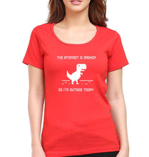 Load image into Gallery viewer, Internet Funny T-Shirt for Women-Red-Ektarfa.online
