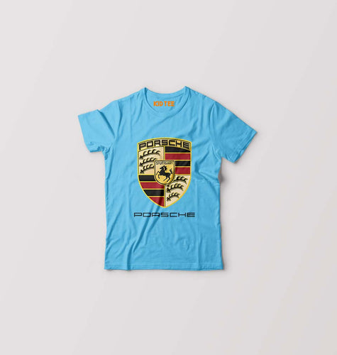 Porsche Logo Kids T-Shirt for Boy/Girl-Light Blue-Ektarfa.online