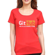 Load image into Gallery viewer, GitHub T-Shirt for Women-Red-Ektarfa.online
