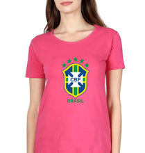 Load image into Gallery viewer, Brazil Football T-Shirt for Women-Pink-Ektarfa.online
