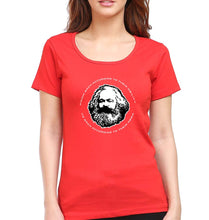 Load image into Gallery viewer, Karl Marx T-Shirt for Women-Red-Ektarfa.online
