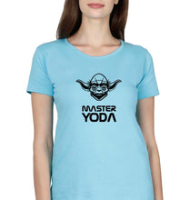 Load image into Gallery viewer, Yoda Star Wars T-Shirt for Women-SkyBlue-Ektarfa.online
