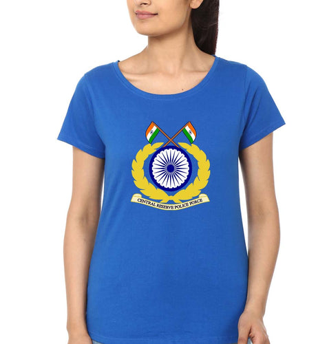 CRPF T-Shirt for Women-Royal Blue-Ektarfa.online