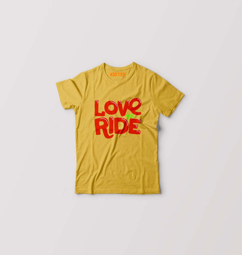 Love to Ride Kids T-Shirt for Boy/Girl-Mustard Yellow-Ektarfa.online