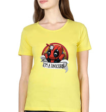 Load image into Gallery viewer, Deadpool Unicorn T-Shirt for Women-Yellow-Ektarfa.online
