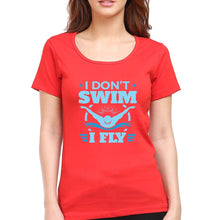Load image into Gallery viewer, Swim T-Shirt for Women-Red-Ektarfa.online
