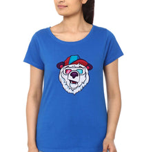 Load image into Gallery viewer, Bear T-Shirt for Women-Royal Blue-Ektarfa.online
