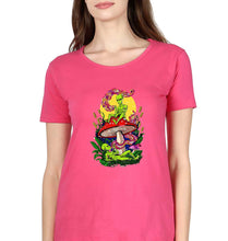 Load image into Gallery viewer, Trippy Psychedelic Weed Stoned T-Shirt for Women-Pink-Ektarfa.online
