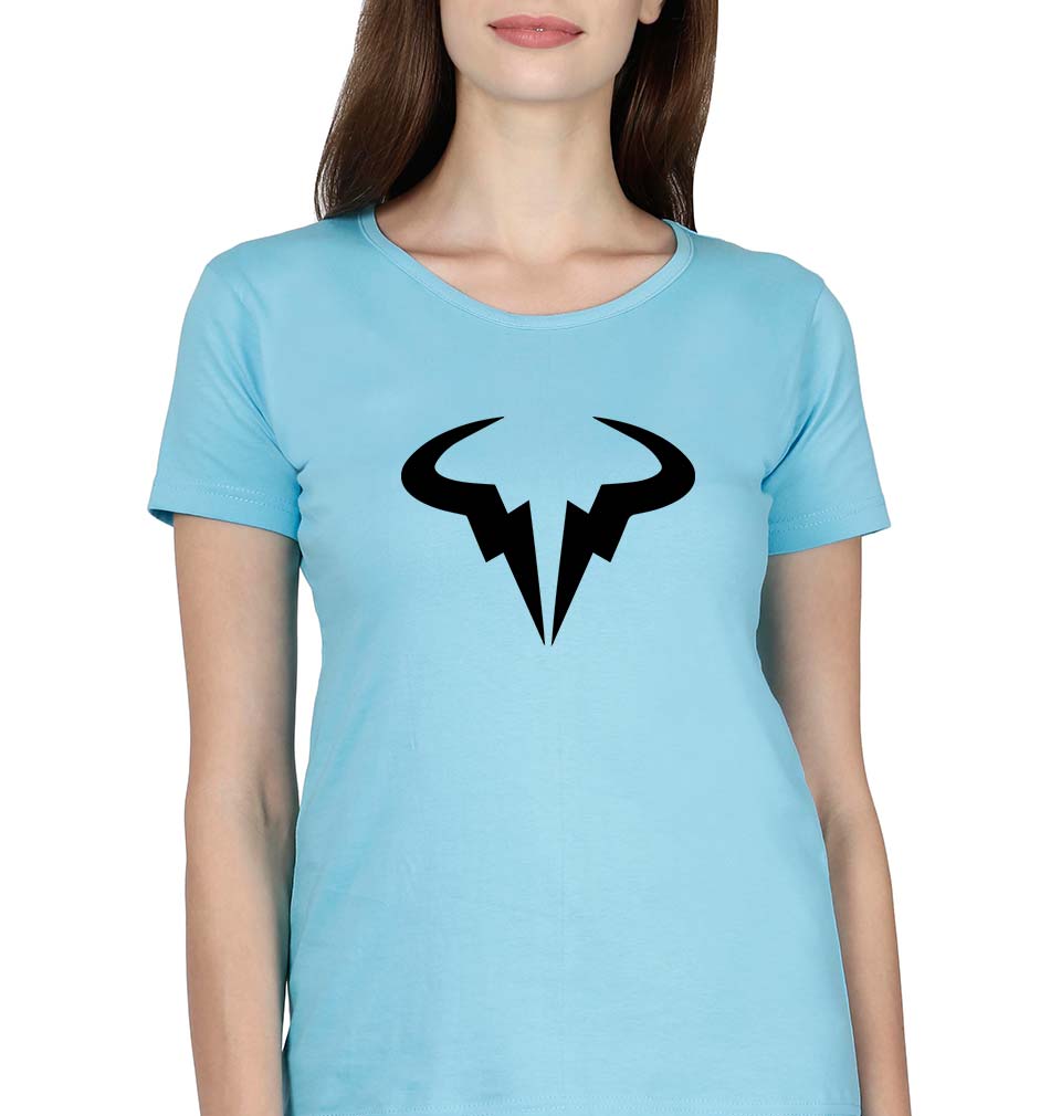 Rafael Nadal (RAFA) T-Shirt for Women-SkyBlue-Ektarfa.online