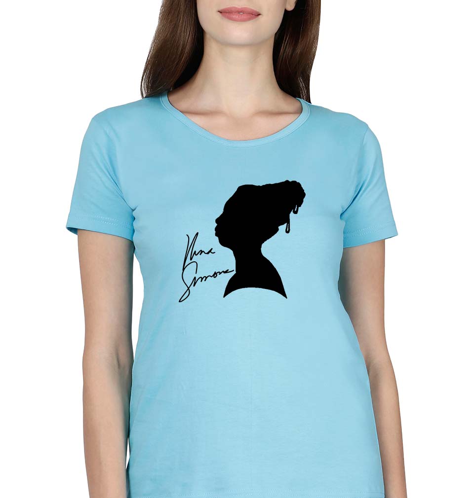 Nina Simone T-Shirt for Women-SkyBlue-Ektarfa.online