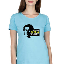 Load image into Gallery viewer, Ayrton Senna T-Shirt for Women-SkyBlue-Ektarfa.online
