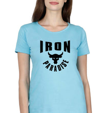 Load image into Gallery viewer, Iron Paradise T-Shirt for Women-Light Blue-Ektarfa.online
