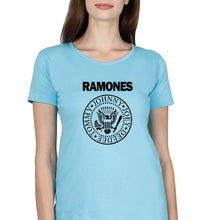 Load image into Gallery viewer, Ramones T-Shirt for Women-SkyBlue-Ektarfa.online
