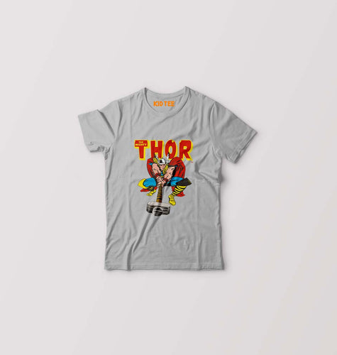 The Mighty Thor Kids T-Shirt for Boy/Girl-Grey-Ektarfa.online