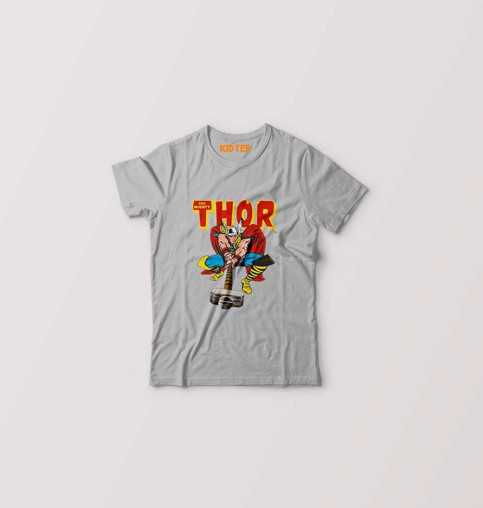 The Mighty Thor Kids T-Shirt for Boy/Girl-Grey-Ektarfa.online