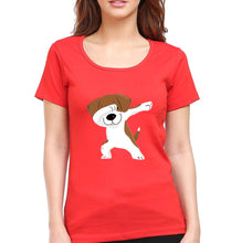 Load image into Gallery viewer, Dab Dog T-Shirt for Women-Red-Ektarfa.online
