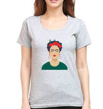 Load image into Gallery viewer, Frida Kahlo T-Shirt for Women-Grey Melange-Ektarfa.online
