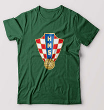 Load image into Gallery viewer, Croatia Football T-Shirt for Men-Bottle Green-Ektarfa.online
