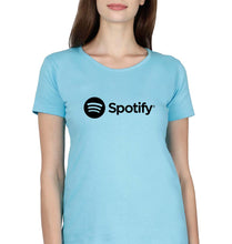 Load image into Gallery viewer, Spotify T-Shirt for Women-Light Blue-Ektarfa.online
