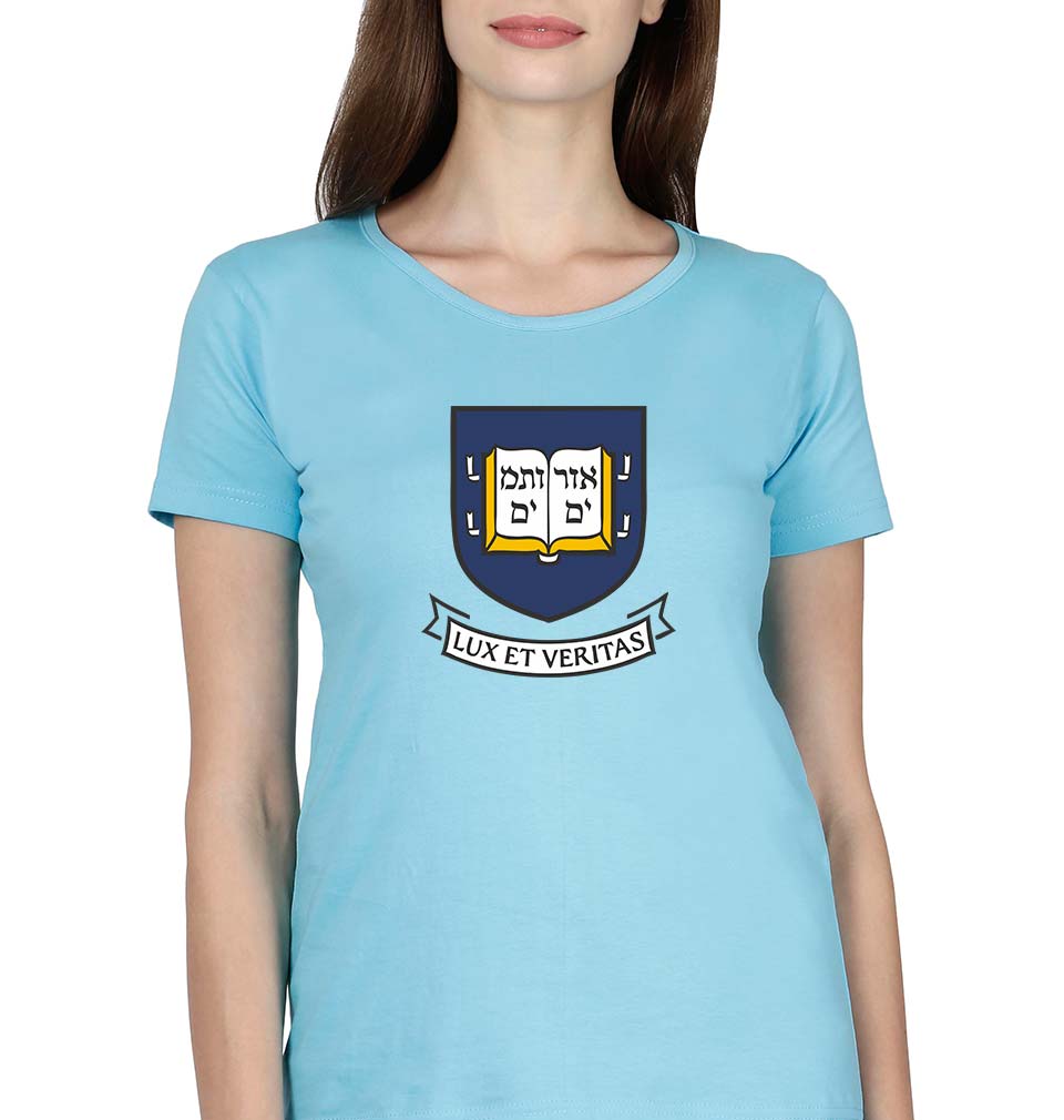 Yale University T-Shirt for Women-SkyBlue-Ektarfa.online