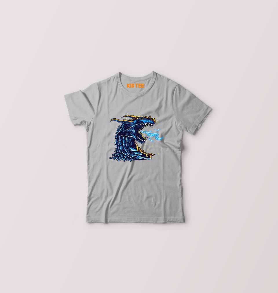 Dragon Kids T-Shirt for Boy/Girl-Grey-Ektarfa.online
