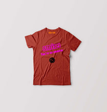 Load image into Gallery viewer, Smile U&#39;R On Camera Kids T-Shirt for Boy/Girl-Brick Red-Ektarfa.online
