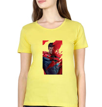 Load image into Gallery viewer, Superman Superhero T-Shirt for Women-Yellow-Ektarfa.online

